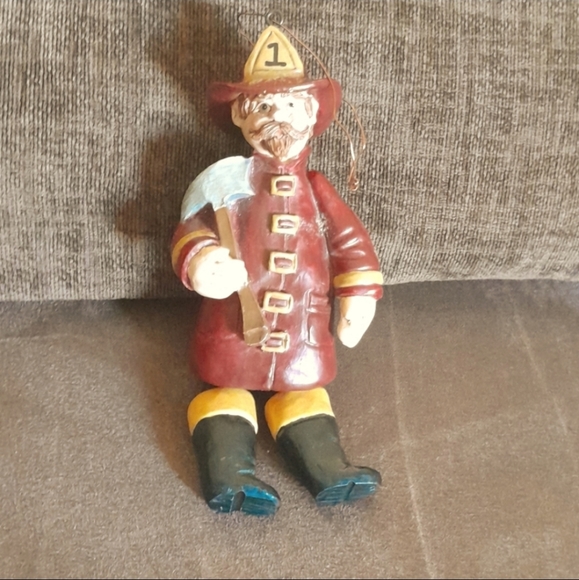 Vintage Kurt Adler Christmas Fireman Ornament - Picture 1 of 3